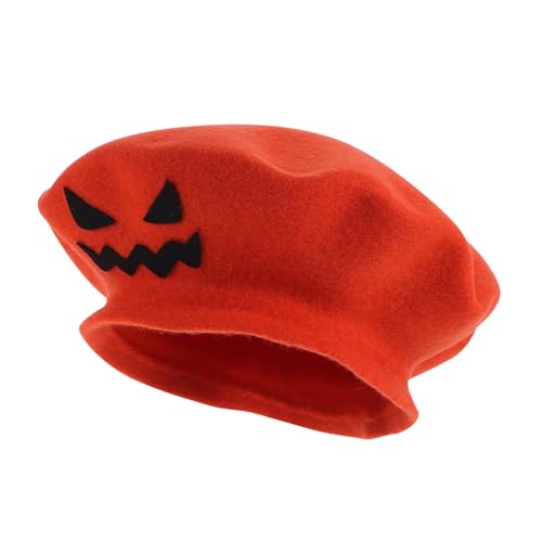 CONGARTENO Halloween Party Kürbis Barett Orange Leicht Praktisch Reisetauglich Dekor Karneval Kostüm Zubehör von CONGARTENO