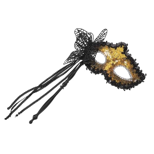 CONGARTENO Handgefertigte Dragon-design Maske mit Stab Vintage Halloween und Karneval Party Maske für Damen und Herren für Kostümfeste und Mardi Gras Feiern CONGARTENO Handgefertigte Dragon-design Maske mit Stab Vintage Halloween und Karneval Party Maske für Damen und Herren für Kostümfeste und Mardi Gras Feiern von CONGARTENO