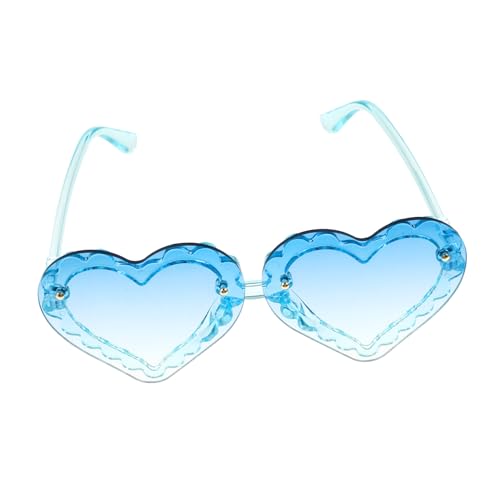 CONGARTENO Herzförmige Sonnenbrille für Mädchen Farbige Partybrille für Kindergeburtstag Maskerade und Karneval Langlebig und Sicher für Fröhliche Anlässe von CONGARTENO
