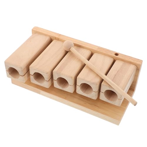 CONGARTENO Holz Percussion Block Holz Schlaginstrument mit Schlägel Pentatonisches Musikspielzeug für Montessori Orff Musikunterricht Yoga Meditation Vorschule und Gruppenaktivitäten von CONGARTENO