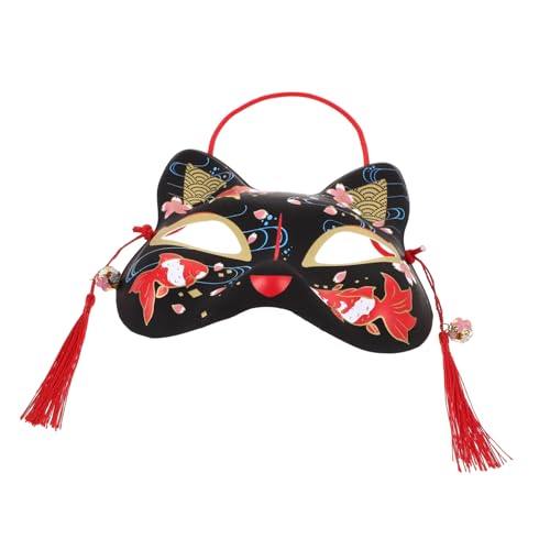 CONGARTENO Japanische Stil Halbgesichts Katzenmaske aus Kunststoff Dekorative Cosplay Requisite für Kostüm und Themenpartys Langlebig Geeignet für Erwachsene und Jugendliche CONGARTENO Japanische Stil Halbgesichts Katzenmaske aus Kunststoff Dekorative Cosplay Requisite für Kostüm und Themenpartys Langlebig Geeignet für Erwachsene und Jugendliche von CONGARTENO
