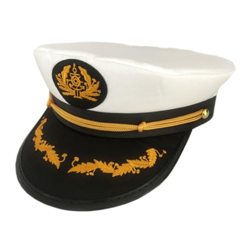 CONGARTENO Kapitänsmütze Verstellbare Matrosenmütze für Damen und Herren für Kostümpartys Cosplay und Reisen mit Elegantem Design und UV Schutz von CONGARTENO