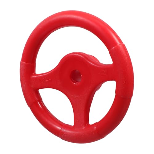 CONGARTENO Kinderlenkrad Auto Lenkrad Rot Kunststoff Leicht Kompatibel für Verschiedene Kinderfahrzeuge Vielseitiges Bumper Car Zubehör Einfache Montage Auffälliges Design für Spielplatz und von CONGARTENO