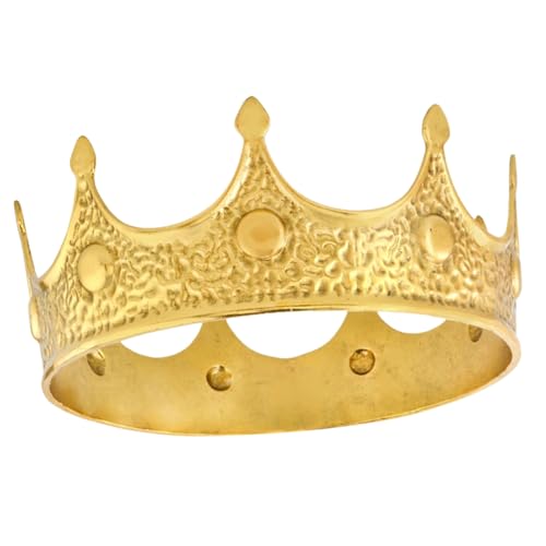 CONGARTENO Klassische Königskrone Retro Goldene Krone für Herren Verstellbares Kostümzubehör für Cosplay Hochzeit Geburtstag Party von CONGARTENO