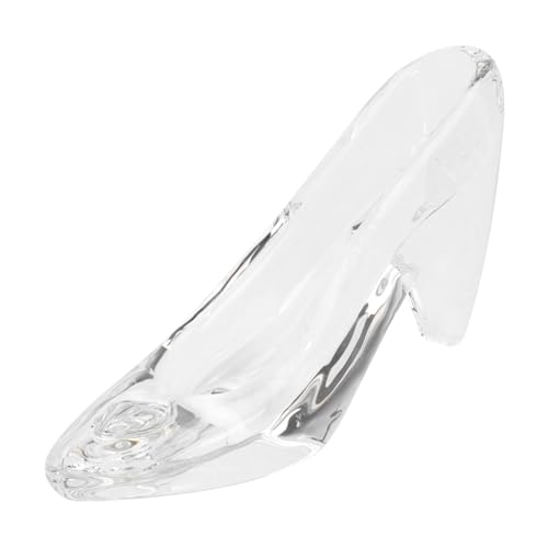 CONGARTENO Kristall High Heels Ornamente Junggesellin Dame Strass transparent Dekorate Kristallschuhmodell Mini Kristallschuh dekorativer Minischuh Schuhschmuck aus Kristall Weißer von CONGARTENO