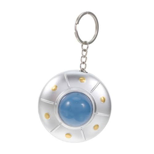 CONGARTENO LED Schlüsselanhänger Ufo mit Licht und Sound Kreativer Fliegender Untertassen Anhänger Einzigartiger LED Keyring für Erwachsene Praktisches Nachtlicht Stilvolles Raumschiff von CONGARTENO