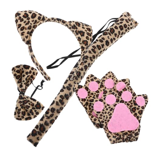 CONGARTENO Leopardenkostüm für Erwachsene Teilig mit Haarreif Handschuhen Fliege und Animal Cosplay Party Zubehör für Halloween Karneval und Fasching CONGARTENO Leopardenkostüm für Erwachsene Teilig mit Haarreif Handschuhen Fliege und Animal Cosplay Party Zubehör für Halloween Karneval und Fasching von CONGARTENO