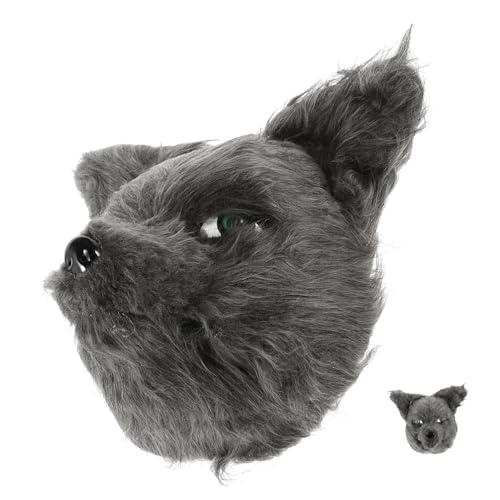 CONGARTENO Lustige Wolfsmaske für Halloween Halbmaske mit Beweglichem für Cosplay Rollenspiele Pelzige Requisite für Kostümpartys Maskeraden für Erwachsene Jugendliche von CONGARTENO