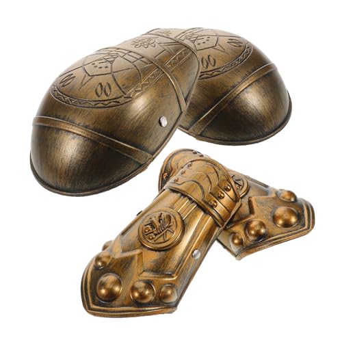 CONGARTENO Mittelalterliches Kostümzubehör Set für Einfarbige Armschienen Knieschutz Robustem für Halloween Cosplay LARP Schützendes Design für Sicheres von CONGARTENO