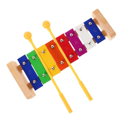 CONGARTENO Montessori Holz Xylophon mit Noten Buntes Percussion Glockenspiel Musikinstrument für Robustes Lernspielzeug Frühkindlichen Kognitiven Entwicklung Sicher und Pädagogisch von CONGARTENO