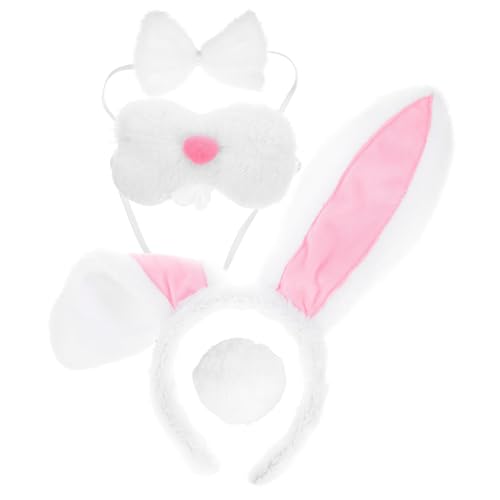 CONGARTENO Osterhasen Kostüm Set mit Hasenohren Haarreif Nase Fliege und Schwänzchen Accessoires für Karneval Kostümpartys und Rollenspiele CONGARTENO Osterhasen Kostüm Set mit Hasenohren Haarreif Nase Fliege und Schwänzchen Accessoires für Karneval Kostümpartys und Rollenspiele von CONGARTENO