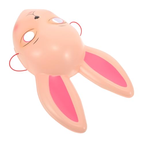 CONGARTENO Osterhasen Maske Cosplay Requisit Niedliche Bühnenmaske mit Langen Ohren für Karneval Fasching Party Fotorequisite in Hautfarbe von CONGARTENO