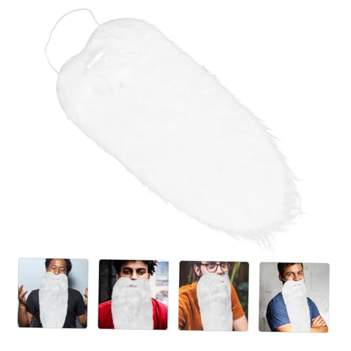 CONGARTENO Plüschige Weiße Fake Cosplay Perücke Atmungsaktiv Einfache Anbringung für Halloween Karneval Party und Bühnenkostüme von CONGARTENO