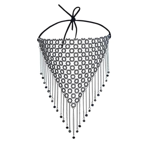 CONGARTENO Quaste Gesichtsmaske mit Eleganter Kette für Karneval Halloween Leicht Angenehm für Maskerade Festliche Anlässe von CONGARTENO