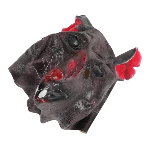 CONGARTENO Rattenmaske Halloween Tierkostüm Masquerade für Karneval Fasching Party Zubehör Realistisch Bequem Vielseitig Einsetzbar Langlebig von CONGARTENO