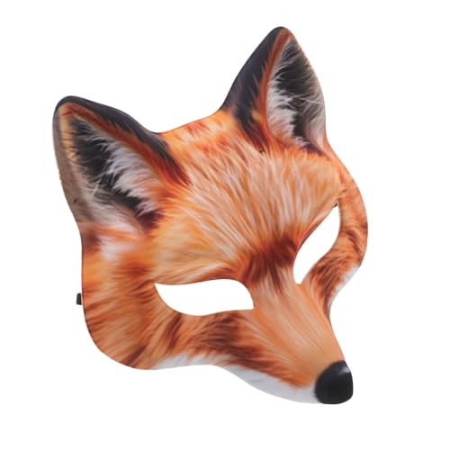 CONGARTENO Realistische Fuchsmaske aus Material Halbes Gesicht Tier-cosplay Zubehör für Halloween und Karneval Wiederverwendbar Unisex Partydekoration und Kostüm Geeignet für Erwachsene CONGARTENO Realistische Fuchsmaske aus Material Halbes Gesicht Tier-cosplay Zubehör für Halloween und Karneval Wiederverwendbar Unisex Partydekoration und Kostüm Geeignet für Erwachsene von CONGARTENO