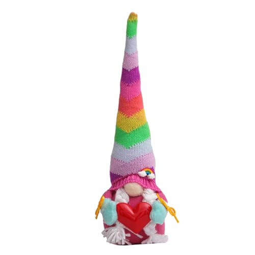 CONGARTENO Regenbogen Gestrickte Puppe mit Hohem Hut Faceless Doll für Dekoration und Raumgestaltung Niedliche Geschenkidee für Weihnachten und Feiertage CONGARTENO Regenbogen Gestrickte Puppe mit Hohem Hut Faceless Doll für Dekoration und Raumgestaltung Niedliche Geschenkidee für Weihnachten und Feiertage von CONGARTENO