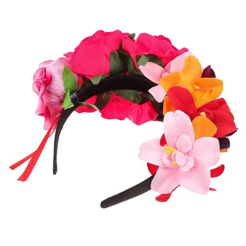 CONGARTENO Rosenblumen Haarreif Halloween Stirnband für Damen Langlebiges Kunstblumen Kopfband Modisches Party und Cosplay Accessoire Geeignet für Karneval Maske und Festtagskostüme CONGARTENO Rosenblumen Haarreif Halloween Stirnband für Damen Langlebiges Kunstblumen Kopfband Modisches Party und Cosplay Accessoire Geeignet für Karneval Maske und Festtagskostüme von CONGARTENO