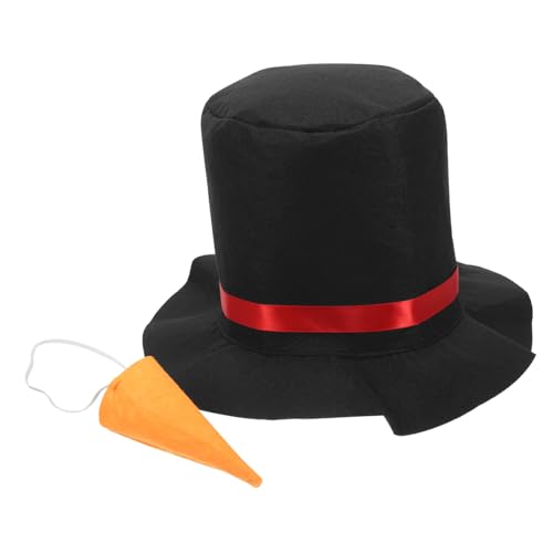 CONGARTENO Schneemann Hut mit Karottennase Wiederverwendbarer Weihnachts Cosplay Hut für Party Dekoration Geeignet für Erwachsene und Winterliche Mütze für Festliche Kostüme und Spaß von CONGARTENO