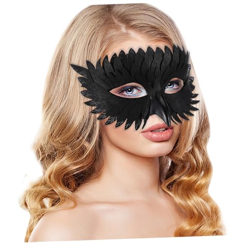 CONGARTENO Schwarze Gesicht Eulenmaske Halloween Masquerade Kostümaccessoire Handgefertigt für Karneval Themenparty und Cosplay Events CONGARTENO Schwarze Gesicht Eulenmaske Halloween Masquerade Kostümaccessoire Handgefertigt für Karneval Themenparty und Cosplay Events von CONGARTENO