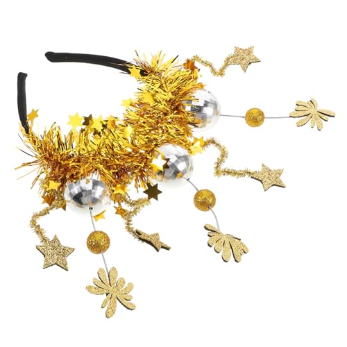CONGARTENO Silvester Stirnband Für Damen Feierbedarf Neujahrs Stirnbänder Fröhliche Dekorationen Silvester Dekoration Requisiten Neujahrsparty Kopfbedeckung Haar Tiara Für von CONGARTENO