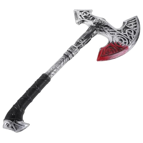 CONGARTENO Simulierte Waffenprops Halloween-Performance-Requisite dekorative Axtstütze Halloween-Partygeschenk Halloween-Streich-Requisiten Plastik Silver CONGARTENO Simulierte Waffenprops Halloween-Performance-Requisite dekorative Axtstütze Halloween-Partygeschenk Halloween-Streich-Requisiten Plastik Silver von CONGARTENO