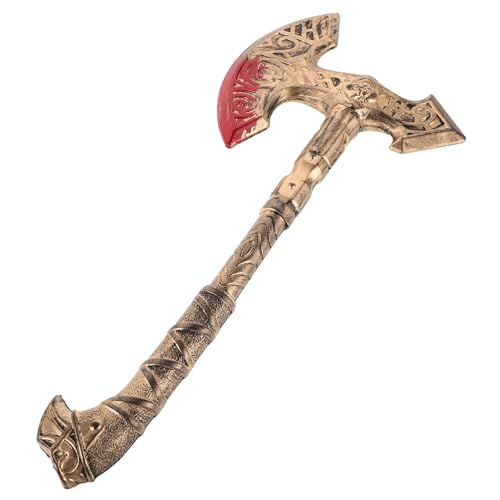 CONGARTENO Simulierte Waffenprops verkleiden Sich geschmeidige Axtstütze gefälschte Äxte Zubehör Halloween-Partygeschenk Halloween Decors Plastik Golden CONGARTENO Simulierte Waffenprops verkleiden Sich geschmeidige Axtstütze gefälschte Äxte Zubehör Halloween-Partygeschenk Halloween Decors Plastik Golden von CONGARTENO