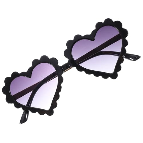 CONGARTENO Sonnenbrille Herzform Partybrille Uv Schutz Schwarz Rahmen Graue Gläser Modisches Accessoire für Outdoor und Karneval Jungen Mädchen CONGARTENO Sonnenbrille Herzform Partybrille Uv Schutz Schwarz Rahmen Graue Gläser Modisches Accessoire für Outdoor und Karneval Jungen Mädchen von CONGARTENO