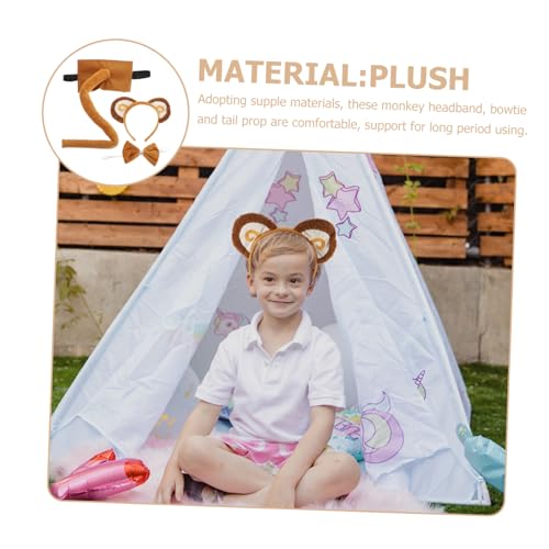 CONGARTENO Stirnband mit Affenohren Teiliges Party Kostümset aus Weichem Teddyplüsch Cosplay Accessoires für Geburtstagsfeiern Maskeraden und Tierkostüme CONGARTENO Stirnband mit Affenohren Teiliges Party Kostümset aus Weichem Teddyplüsch Cosplay Accessoires für Geburtstagsfeiern Maskeraden und Tierkostüme von CONGARTENO