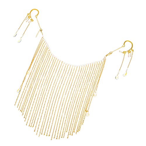CONGARTENO Tassel Maske für Damen Hanfu Gesichtskette mit Quasten Elegantes Kostümzubehör für Maskeraden und Partys Vielseitig Einsetzbar und zu Tragen von CONGARTENO