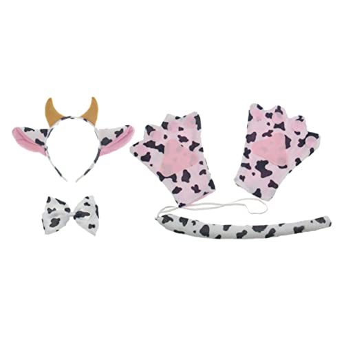 CONGARTENO Tierkostüm Erwachsene Kuhhörner Stirnband mit Plüschtierschwanz Leichte Cosplay Accessoires für Kostümparty Karneval Halloween und Fotorequisiten von CONGARTENO