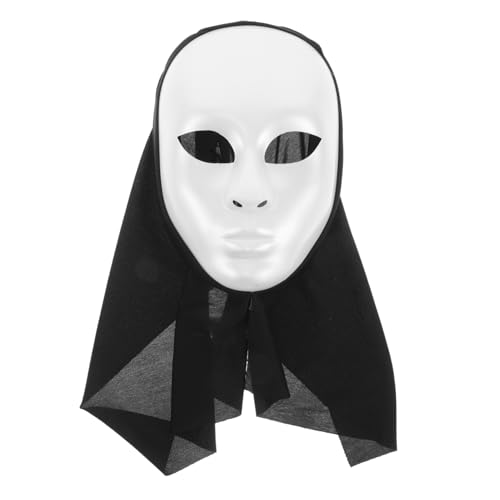 CONGARTENO Unisex Weiße Vollgesichtsmaske Elastisch Passend für Halloween Maskerade Karneval Street Dance Bühnenauftritte Verformungsbeständig und Komfortabel für Männer und Frauen CONGARTENO Unisex Weiße Vollgesichtsmaske Elastisch Passend für Halloween Maskerade Karneval Street Dance Bühnenauftritte Verformungsbeständig und Komfortabel für Männer und Frauen von CONGARTENO