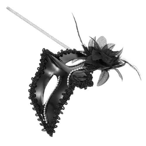 CONGARTENO Venezianische Masquerade Maske mit Elektrobeschichteter Umrandung Stilvolle Handmaske für Damen Langlebiges Material Vielseitig für Halloween Karneval Maskenball und Party Geeignet von CONGARTENO