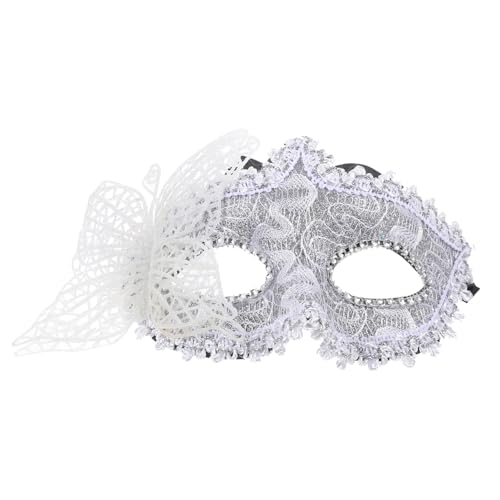 CONGARTENO Venezianische Spitzen Halbgesichts Maske für Frauen Silberfarbene Schmetterlings Design Masquerade Ball Maske Stilvolle Party und Maskenball Augenmaske für Halloween und CONGARTENO Venezianische Spitzen Halbgesichts Maske für Frauen Silberfarbene Schmetterlings Design Masquerade Ball Maske Stilvolle Party und Maskenball Augenmaske für Halloween und von CONGARTENO
