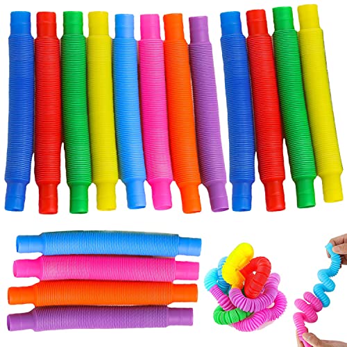 16 Stück Pop Tubes Newest Mehrfarben Stretch Rohr Mini Pop Röhren Sensorisches Spielzeug Fidget Toys Sensorische Stretch Röhren Bunte Für Erwachsene Kinder Stress&Angst Linderung Sensorik Spielzeug von CONNECTION