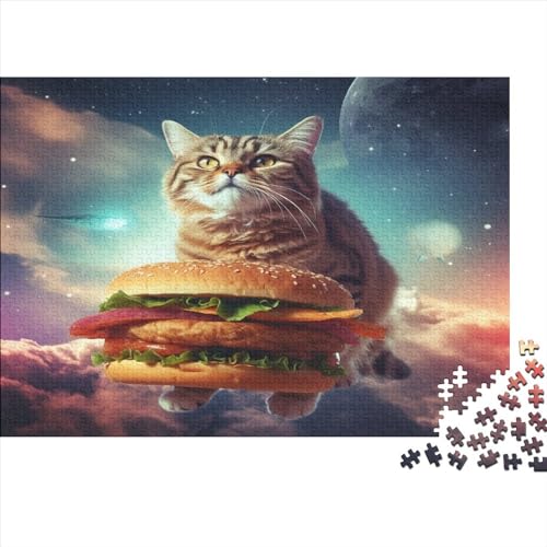 Burger-Katze Rätsel Für Erwachsene |Galaxis| 500pcs (52x38cm) Puzzles Lernspiele Home Decor Puzzles von CONTIA