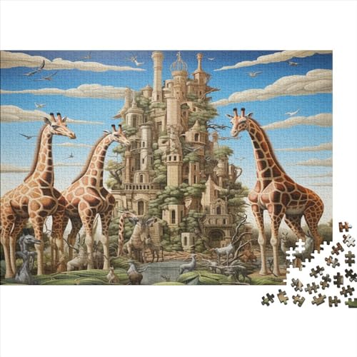 DIY Puzzles 300pcs (40x28cm) Für Erwachsene Safari Animal World Puzzles Für Erwachsene Puzzle-Lernspiele Wildlife von CONTIA