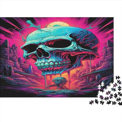 Farbe Totenkopf 1000pcs(75x50cm) Erwachsenenpuzzle - Psychedelische Elemente Erwachsenenpuzzle DIY-Puzzlespielzeug von CONTIA