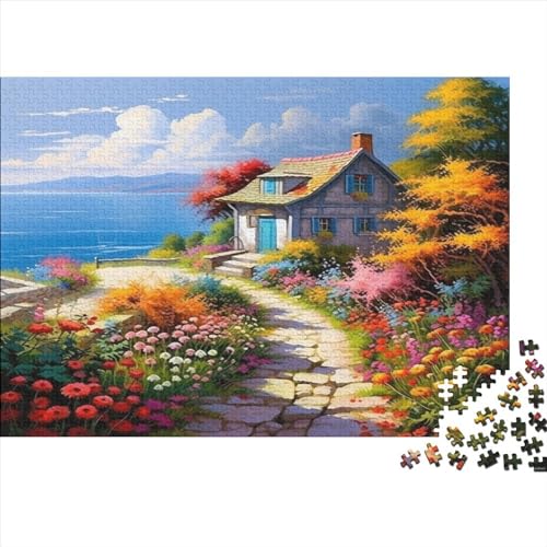 Ozeanküste 1000pcs (75x50cm) Erwachsenenpuzzle - Blumenhaus Erwachsenenpuzzle DIY-Puzzlespielzeug von CONTIA