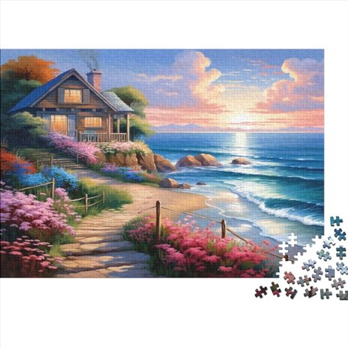 Ozeanküste Rätsel Für Erwachsene |Blumenhaus| 500pcs (52x38cm) Puzzles Lernspiele Home Decor Puzzles von CONTIA