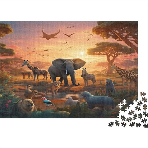 Puzzles 1000pcs (75x50cm) Für Erwachsene Safari Animal World Puzzles Für Erwachsene Puzzle-Lernspiele Wildlife von CONTIA