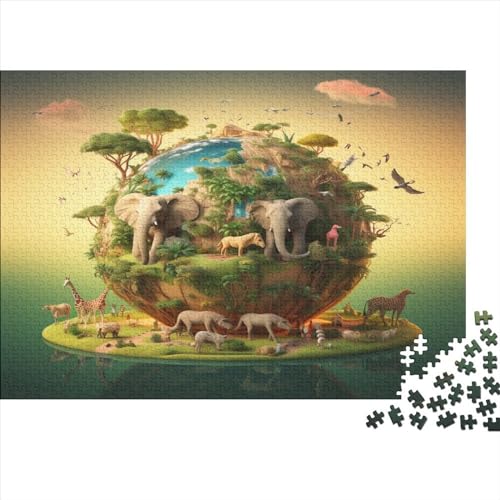 Safari Animal World 1000pcs (75x50cm) Festliches Puzzle Für Erwachsene Wildlife Rätsel,herausforderndes Spiel,DIY Geschicklichkeitsspiele Für Die Ganze Familie von CONTIA