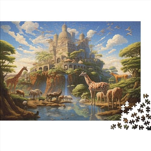 Safari Animal World Puzzles 500pcs (52x38cm) Für Erwachsene Wildlife Puzzle Lernspiele Heimdekorationspuzzle von CONTIA