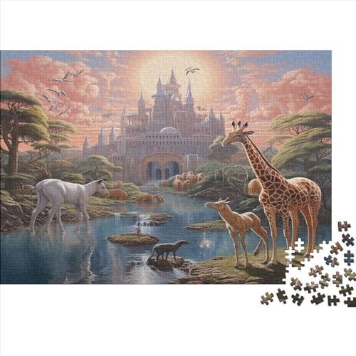 Safari Animal World Puzzles 500pcs (52x38cm) Für Erwachsene Wildlife Puzzle Lernspiele Heimdekorationspuzzle von CONTIA