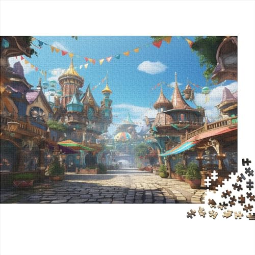 Schloss 500pcs (52x38cm) Erwachsenenpuzzle - Kleinstadt Erwachsenenpuzzle DIY-Puzzlespielzeug von CONTIA