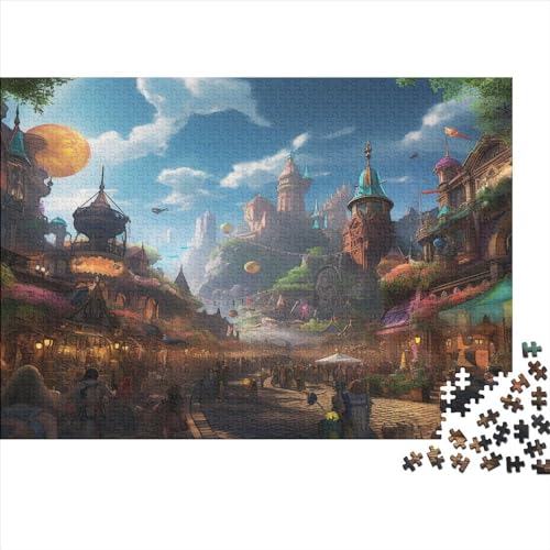 Schloss Rätsel Für Erwachsene |Kleinstadt| 300pcs (40x28cm) Puzzles Lernspiele Home Decor Puzzles von CONTIA