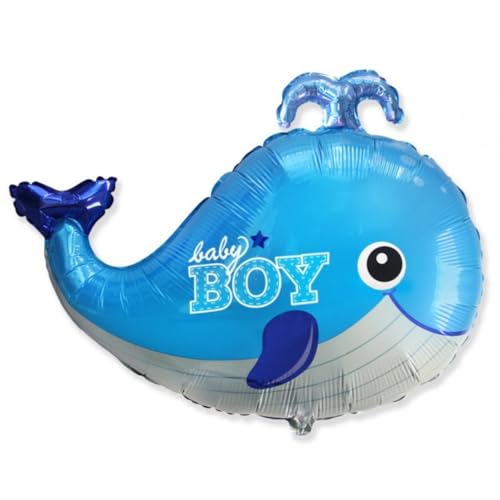 CONVER PARTY, Folienballon Baby, Baby Shower Deko Girl, Baby Shower Deko Boy, Baby Shower Geschenk, Baby Shower Decorations, 1 Stück (Wal Baby Junge) von CONVER PARTY