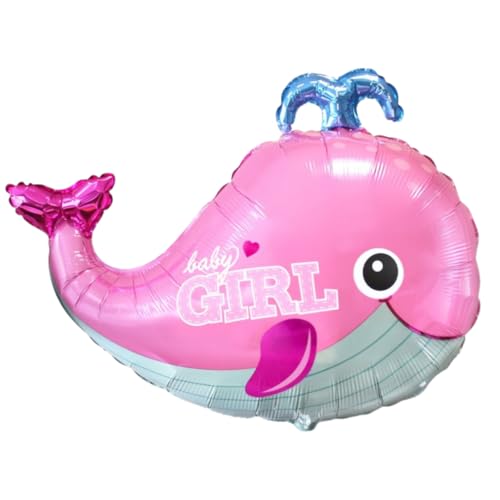 CONVER PARTY, Folienballon Baby, Baby Shower Deko Girl, Baby Shower Deko Boy, Baby Shower Geschenk, Baby Shower Decorations, 1 Stück (Wal Baby Mädchen) von CONVER PARTY