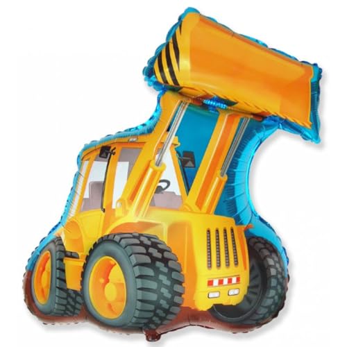 CONVER PARTY, Folienballon Bagger, Heliumgeeigneter Luftballon für Kindergeburtstag, Baustellen-Party, Geburtstagsdeko Jungen, Ballon Deko Baustelle Motto, 81 x 66 Cm CONVER PARTY, Folienballon Bagger, Heliumgeeigneter Luftballon für Kindergeburtstag, Baustellen-Party, Geburtstagsdeko Jungen, Ballon Deko Baustelle Motto, 81 x 66 Cm von CONVER PARTY