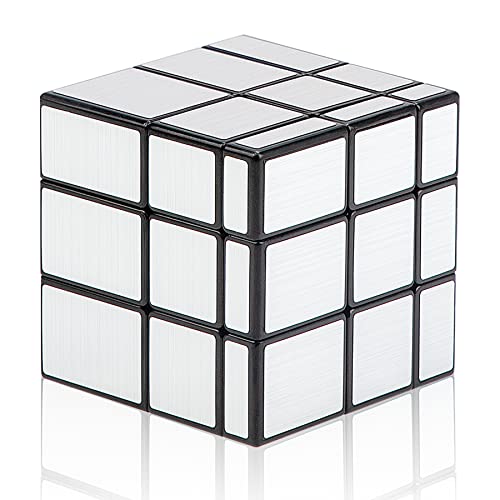 Cooja Zauberwürfel Spiegel Cube, Mirror Magic Cube Puzzle Silber Besondere Würfel für Puzzle Cube Enthusiasten Konzentrations Würfel für Kinder Erwachsene von Cooja